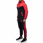 Color Block Tracksuit // Red + Black (3XL)