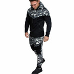 Color Block Tracksuit // Camouflage Gray (M)