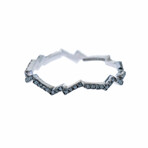 18K White Gold Diamond Ring // Ring Size: 6.5 // New