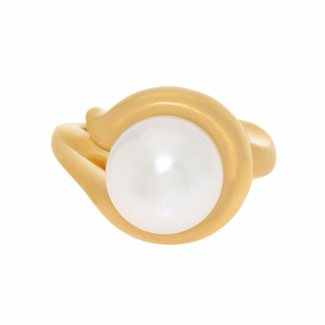 Assael Angela Cummings 18K Yellow Gold South Sea Pearl Statement Ring // Ring Size: 6 // Store Display