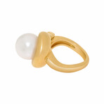 Assael Angela Cummings 18K Yellow Gold South Sea Pearl Statement Ring // Ring Size: 6 // Store Display