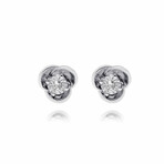 Bliss 18K White Gold Diamond Stud Earrings // Store Display