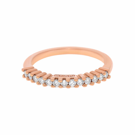Damiani 18K Rose Gold Diamond Band Ring // Ring Size: 6 // Store Display