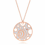 Damiani Damianissima 18K Rose Gold White Diamond Pendant Necklace // 16"-18" // Store Display