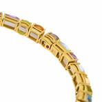 Roberto Coin 18K Yellow Gold Multi-Colored Semi-Precious Stones Bangle Bracelet // Store Display