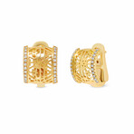 Piero Milano 18K Yellow Gold Diamond Huggie Earrings // Store Display