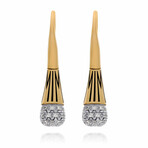 Mimi Milano Tam Tam 18K Gold Diamond Drop Earrings // Store Display