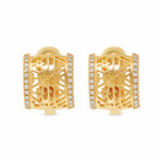 Piero Milano 18K Yellow Gold Diamond Huggie Earrings // Store Display