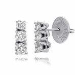 Damiani 18K White Gold Diamond Earrings // Store Display
