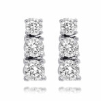 Damiani 18K White Gold Diamond Earrings // Store Display