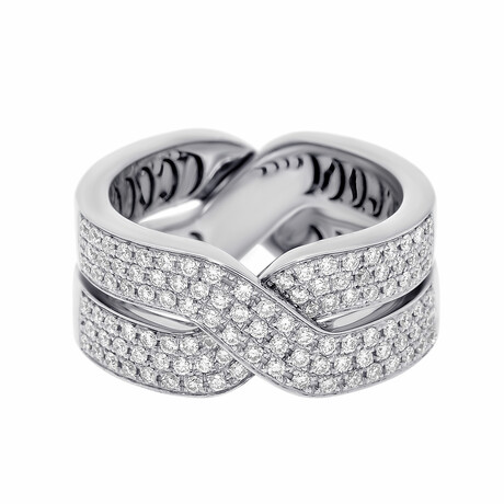 Damiani 18K White Gold Diamond Ring // Ring Size: 6.75 // Store Display