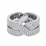 Damiani 18K White Gold Diamond Ring // Ring Size: 6.75 // Store Display