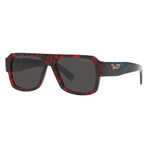 Men's Fashion PR22YS-09Z5S0-56 Sunglasses // Havana Red + Dark Gray