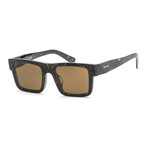 Men's Fashion PR-19WSF-19D01T Sunglasses // Black-Yellow Marble + Dark Brown