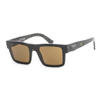 Men's Fashion PR-19WS-19D01T Sunglasses // Black-Yellow Marble + Dark Brown