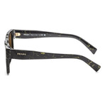 Men's Fashion PR-19WSF-19D01T Sunglasses // Black-Yellow Marble + Dark Brown