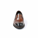 Poe Textured Dress Shoe // Brown + Black (Euro: 44)