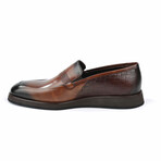 Poe Textured Dress Shoe // Brown + Black (Euro: 44)
