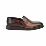 Poe Textured Dress Shoe // Brown + Black (Euro: 44)