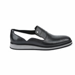 Colin Perforated Dress Shoe // Black + White (Euro: 44)