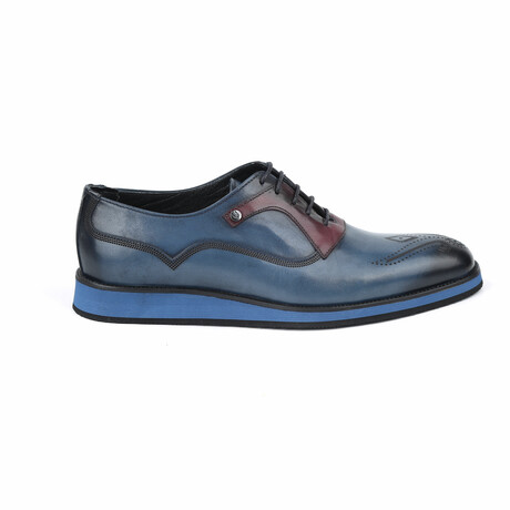 Otto Dress Shoe // Dark Blue + Bordeaux (Euro: 39)