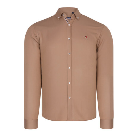 Placket Detail Button-Up // Camel (S)