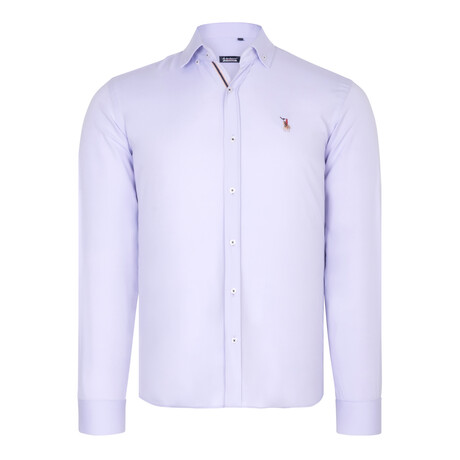 Solid Placket Detail Button Up // Lilac (S)