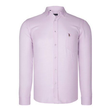 Single Pocket Button-Up Shirt // Pink (Small)