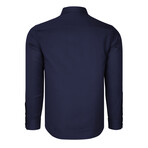 Single Pocket Button-Up Shirt // Dark Blue (Small)