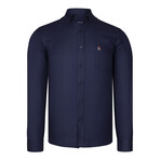 Single Pocket Button-Up Shirt // Dark Blue (Small)