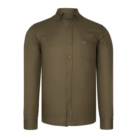 Single Pocket Button-Up Shirt // Green (Small)