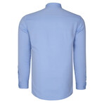 Front Pocket with Logo Button-Up // Blue (S)