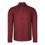 Front Pocket Button-Up // Burgundy (S)