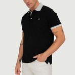 Brussels Short Sleeve Polo Shirt // Black + Gray Melange (S)