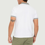 Brussels Short Sleeve Polo Shirt // Off White + Gray Melange (S)