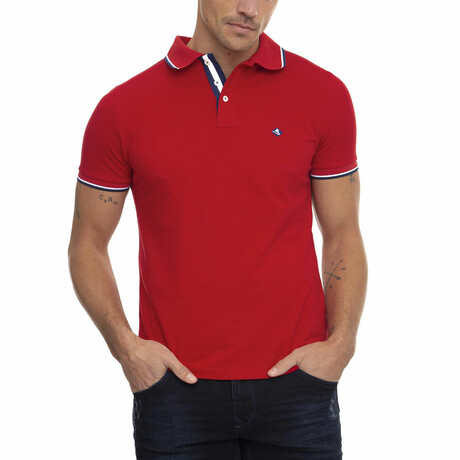 Amsterdam Short Sleeve Polo Shirt // Red (S)