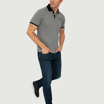 Brussels Short Sleeve Polo Shirt // Anthracite Melange + Black (S)