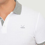 Brussels Short Sleeve Polo Shirt // Off White + Gray Melange (S)