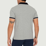 Brussels Short Sleeve Polo Shirt // Gray Melange + Black (S)