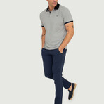 Brussels Short Sleeve Polo Shirt // Gray Melange + Black (S)