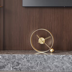 Endless Table Clock // Brushed Brass
