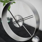 Endless Table Clock // Antique Silver