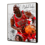 Michael Jordan Basketball (16"L x 20"H Art Block Framed)