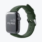 Alcantara Apple Watch Buckle Bands // Forest Green (38/40/41mm)