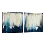 Blue Illusion Diptych // Patricia Pinto (20"L x 40"W x 1.5"H)