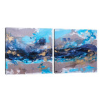 Ocean Breeze Diptych // Françoise Wattré (20"L x 40"W x 1.5"H)