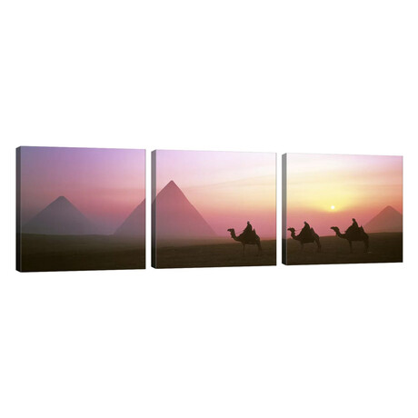 Giza Pyramids Egypt // Panoramic Images (20"L x 60"W x 1.5"H)