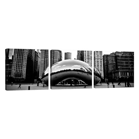 Chicago Panoramic Skyline Cityscape (Bean) // Unknown Artist (20"L x 60"W x 1.5"H)