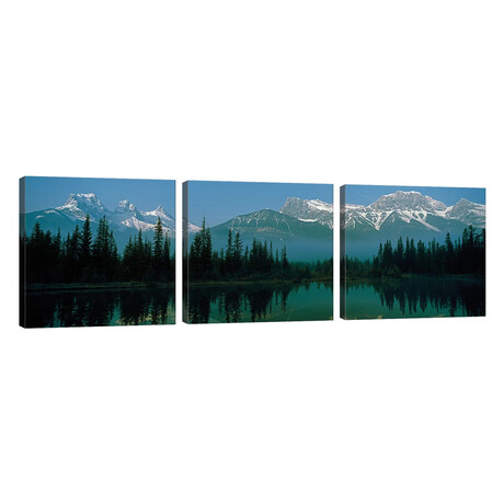 Three Sisters and Mount Lawrence Grassi, Canadian Rockies, Alberta, Canada // Panoramic Images (20"L x 60"W x 1.5"H)