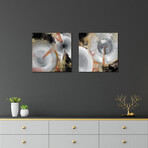 Circle Abstract Diptych // NOAH (20"L x 40"W x 1.5"H)